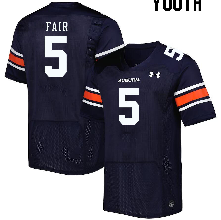 Youth #5 Jay Fair Auburn Tigers College Football Jerseys Stitched-Navy